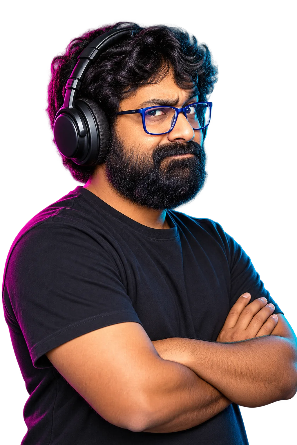 TGN host with a skeptical expression