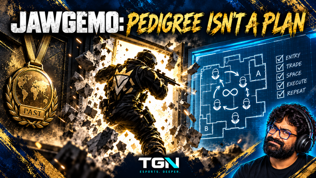 TGN host comments on an anonymous tactical entry scene, champion medal and repeatable team playbook for jawgemo.