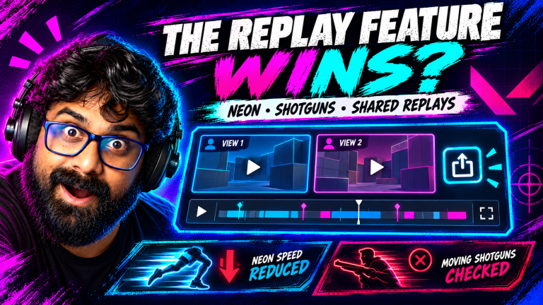 TGN host reacts to an illustrated shareable replay screen, a slowed speed trail and moving-shotgun check.